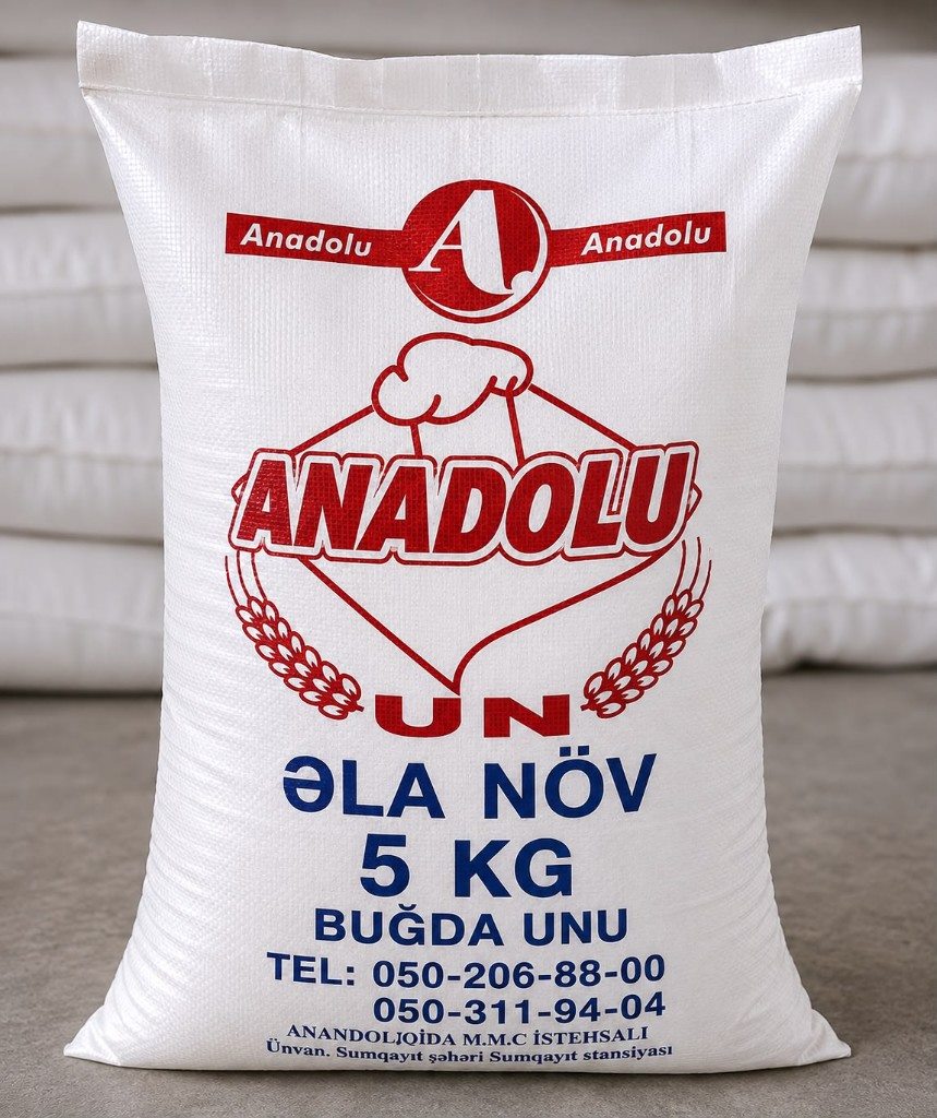 Anadolu əla növ 5 kq un kisəsi